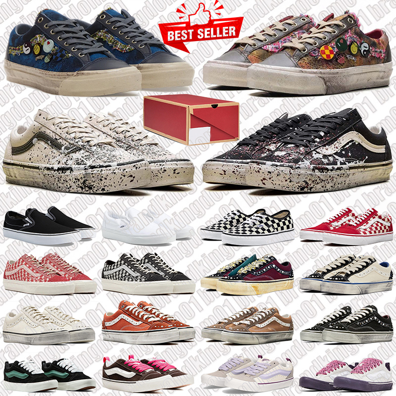 with box van old skools shoes knu designer pearlized sneakers pearl mens trainers women men outdoor sports sneaker runners classics casual walking j