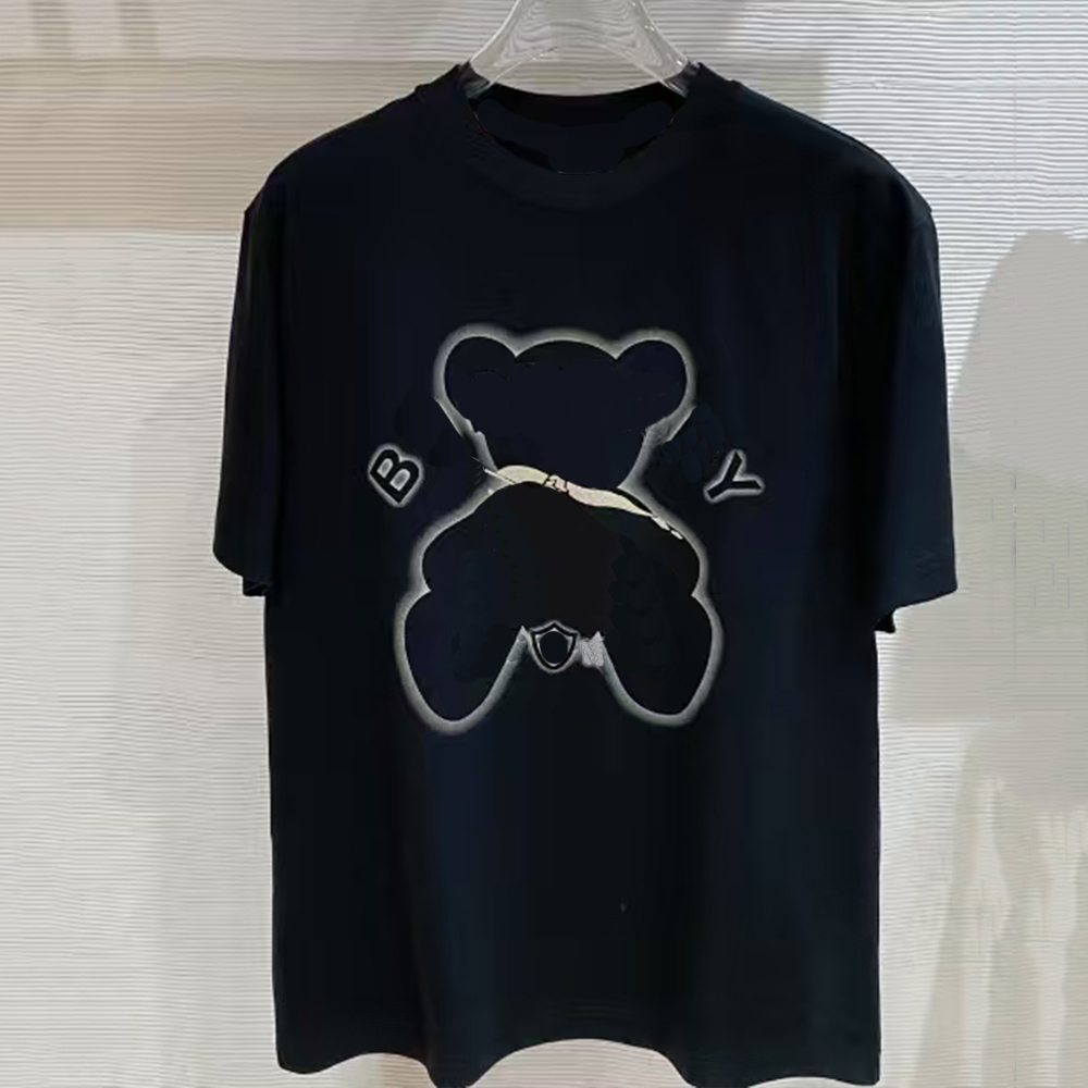 Designer T-shirt With Teddy Bear Letter Printed Top Made of Pure Cotton Suitable for Loose Fitting Men Women in Summer Fashionable Luxurious Short S
