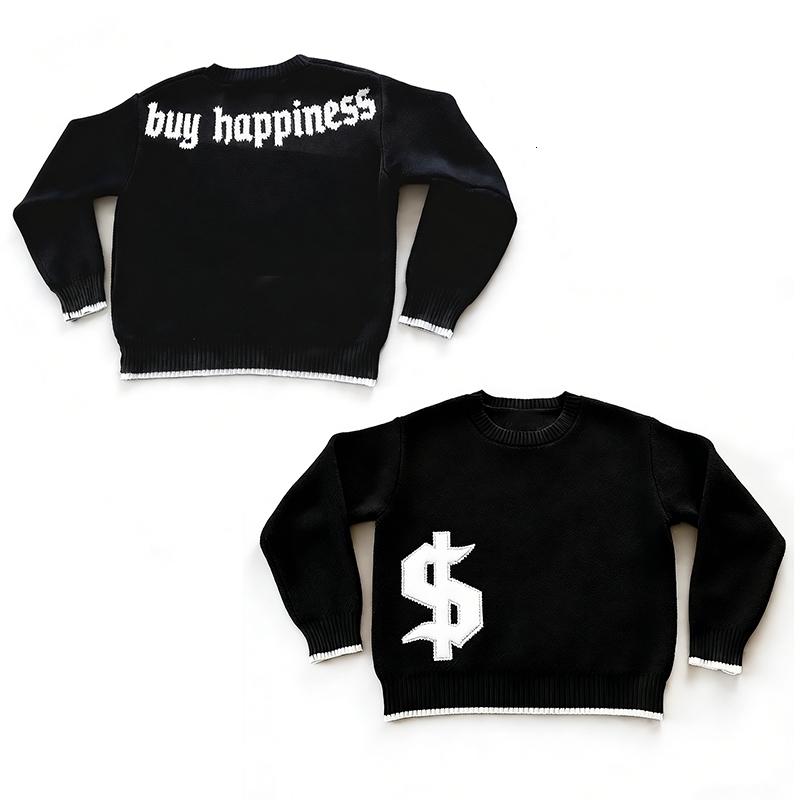 Men Stripe Punk Aesthetics Graphic Print Y2k Knitted sweater Rock Gothic Fashion Streetwear Pullover Hip Hop Oversized Knitt Top 260911