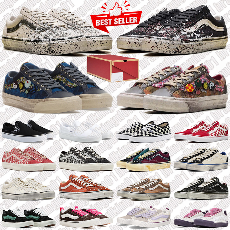 with box van old skools shoes knu designer pearlized sneakers pearl mens trainers women men outdoor sports sneaker runners casual walking jogging fr