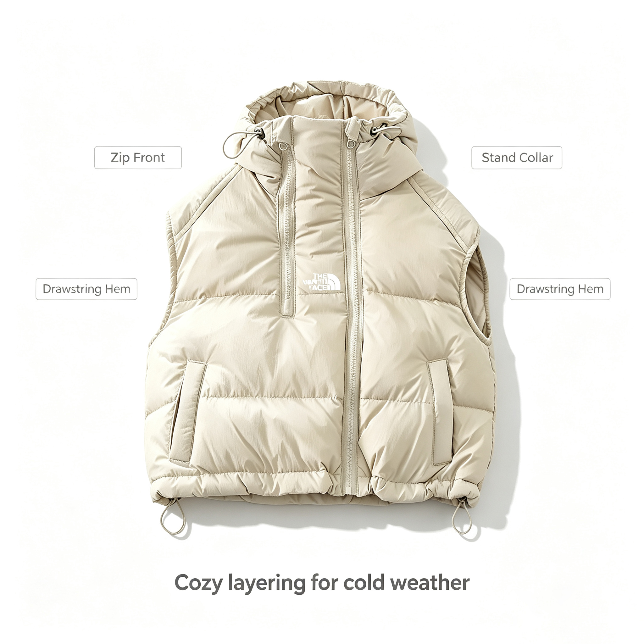 Designer Luxury Childrens Cotton Vest Jacket Winter Boys Girls Stand Collar Casual Loose Vests Child Clothing Jackets