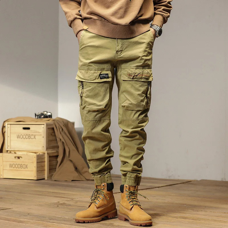The Mens American Retro Sporty n in 2026 Features MultiPocket Versatile Drawstring Work Pants and Stretch Trousers 260916