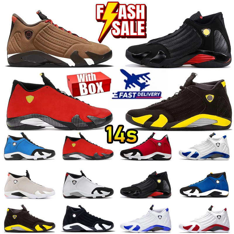 14 14s Designer Basketball Shoes Flint Grey Ginger Candy Cane Hyper Royal Laney Sports Sneakers Trainers With Box 40-47