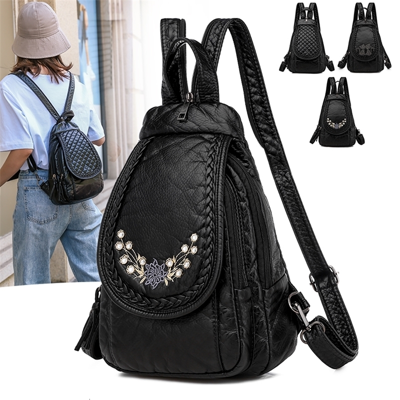 High Quality Soft PU Leather Backpack Women Small Chest Bags Fashion School Bag Casual Shoulder Bags for Women 2026 Mochila 260916