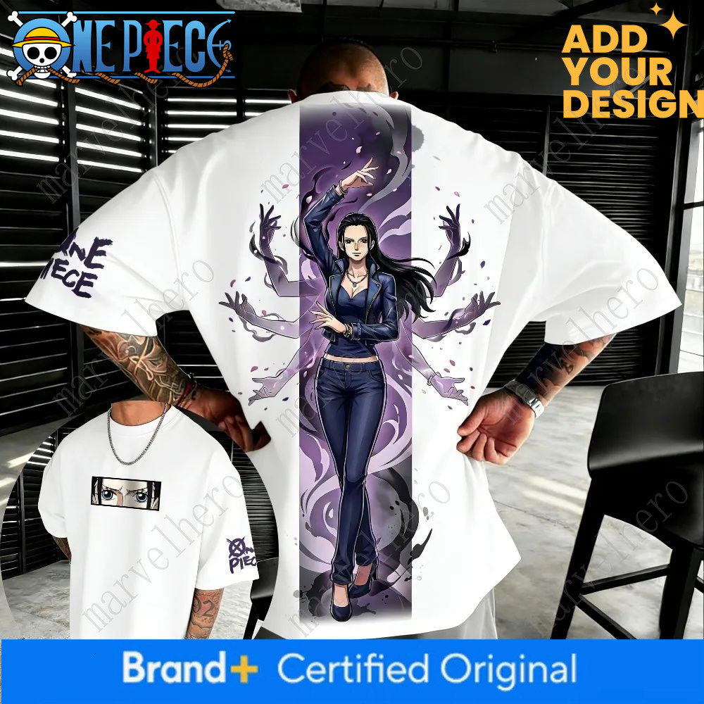 Summer new Nico Robin men's and women's T-shirt Harajuku anime digital print loose short-sleeved top Lightweight short-sleeved top