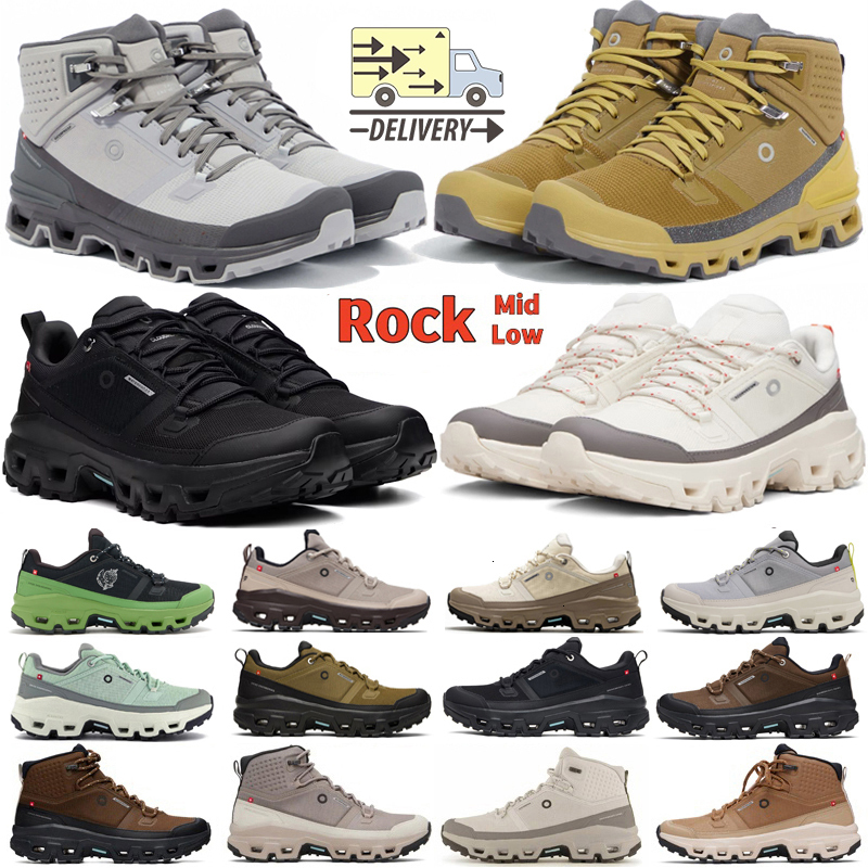 Designer Trail Running Shoes OC Cloudrock 2 WP Low Mid Cloudhorizon Mens Womens Sneakers Triple Black Eclipse Cinder Olive Grey Hiking Sneakers Plat