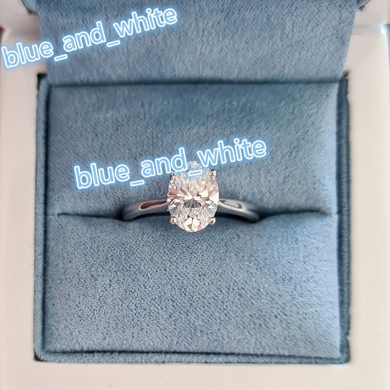 Custom Handmade Fine Jewelry S925/10K/14K Solid Gold 1CT~4CT Oval Moissanite Women Engagement Anniversary Wedding Rings
