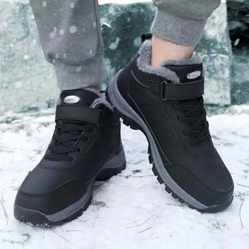 Autumn Winter fa1 New Collection with Velvet Warm Soft Bottom Elderly Boots Anti Slip Lightweight Dad's Walking Snow Boots D260917