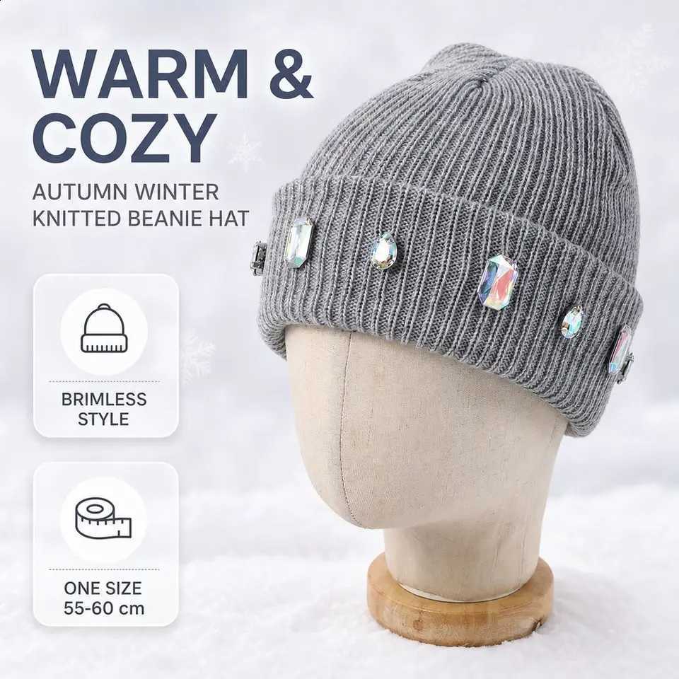 Cotton Knitted Casual Beanie Hat Knitted Texture Warm Coverage Cold Cap Brimless Style Brimless Skull Cap Cold Weather WearT260916
