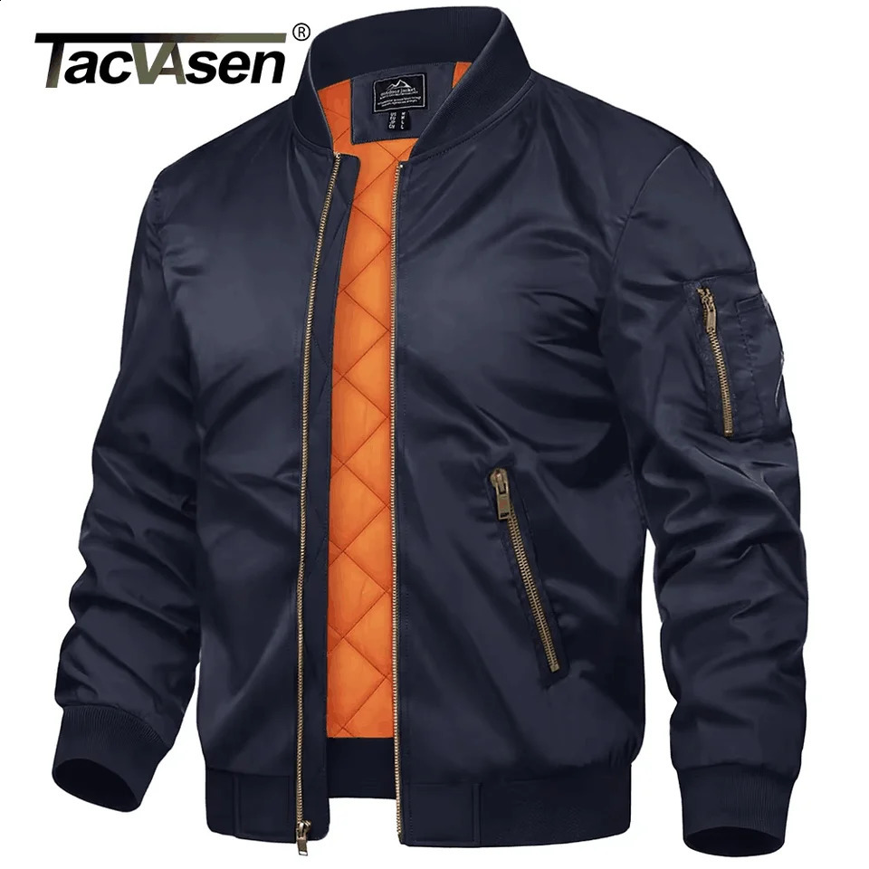TACVASEN Winter Padded Bike Jackets Outwear Mens Retro Pilot Jacket Coat Casual Baseball Jackets Varsity Jackets Streetwear 260916