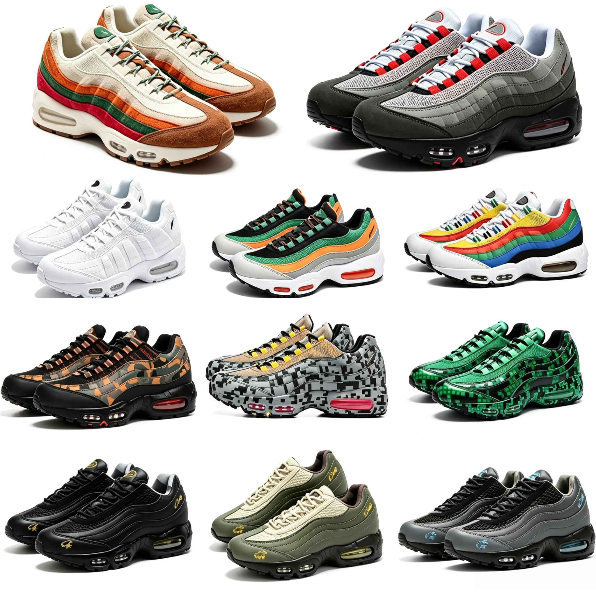 95s Designer Shoes Big Bubble Neon Triple Solar Red Total 90 Lumber The Woods Hyper Scorpion Turquoise Stadium Green Pencil Point 95 Sneakers Traine
