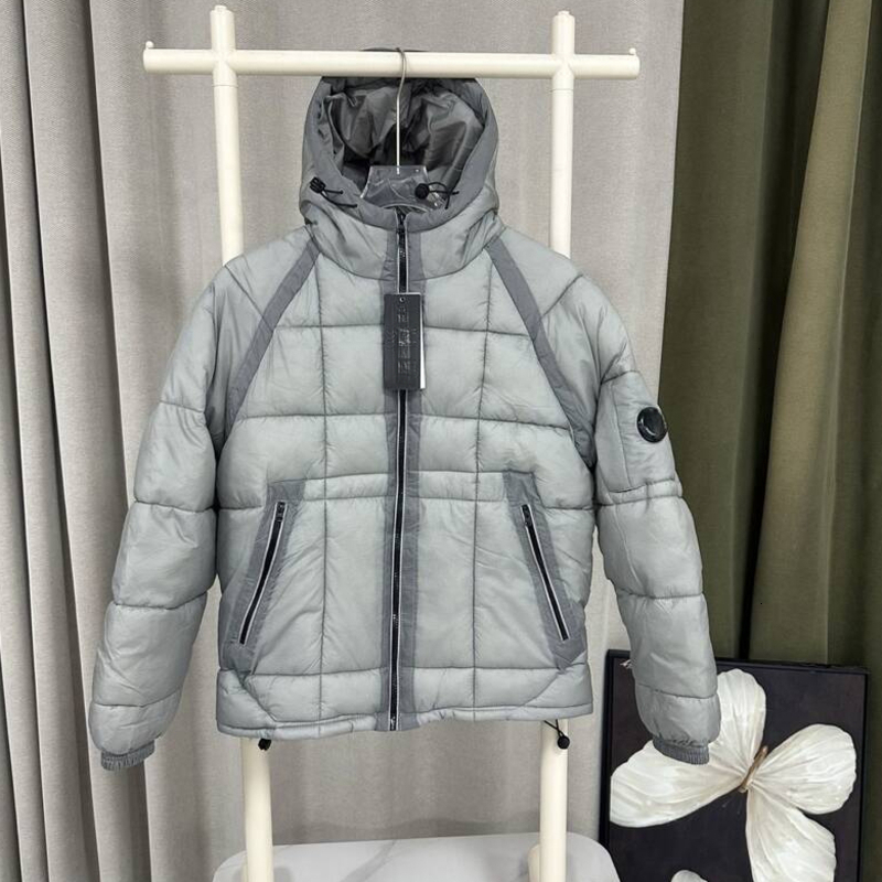 Cpcompanyyyy Puffer Jacket Winter Cotton Jacket Kids Designer Clothes Cpcompanyys With Lens Street Outdoor Cold Resistant Warm Plaid Patchwork Hoode