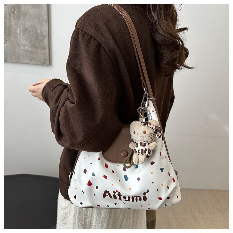 women's bags spring/summer vintage large-capacity single-shoulder commuter polka dot fashion versatile tote bag wholesale