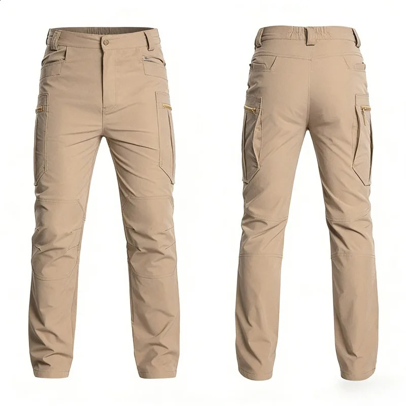 Mens Tactical Cargo Pants Waterproof Trousers with Multi Pockets for Outdoor Sports Hiking Hunting Fishing Work Casual 260917
