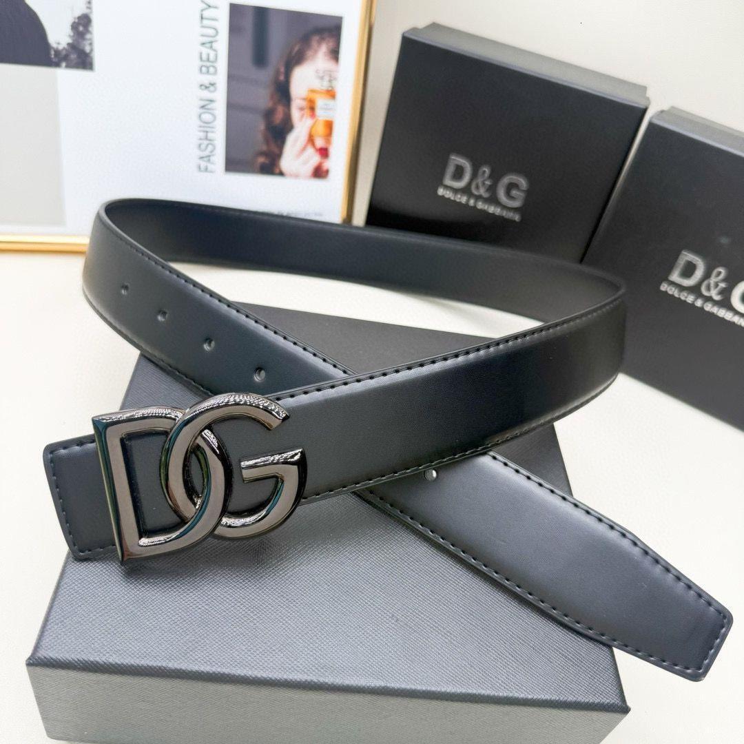 ?Men's leather belt letter made of top-grain cowhide, 3.8cm wide, a smooth buckle, suitable for business casual wear and paired with work pants