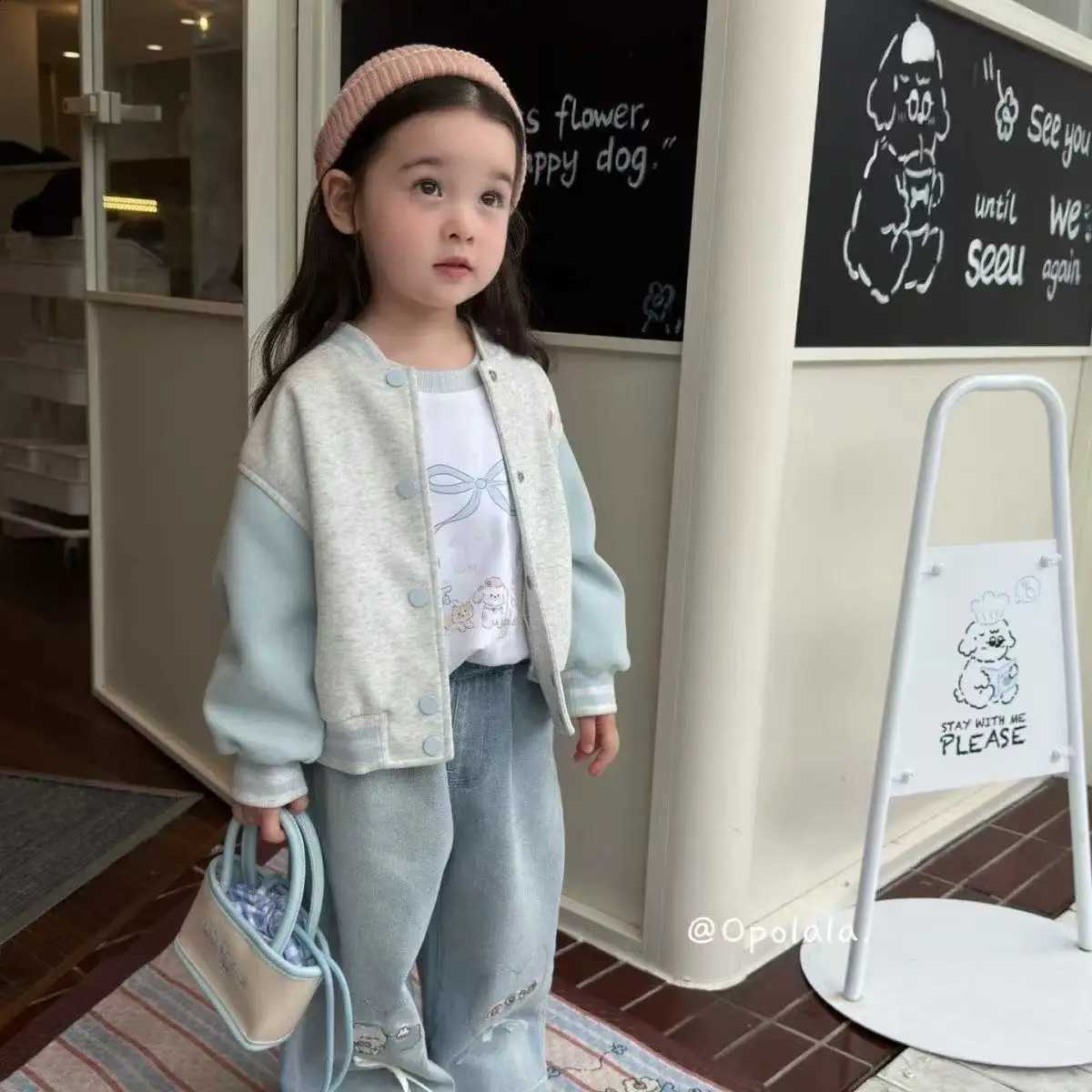 Spring Autumn Girls Jackets 2026 New Arrival Fashion Baseball Coat Long Sleeve Tops Kids Toddler Casual Outerwear ClothingT260916