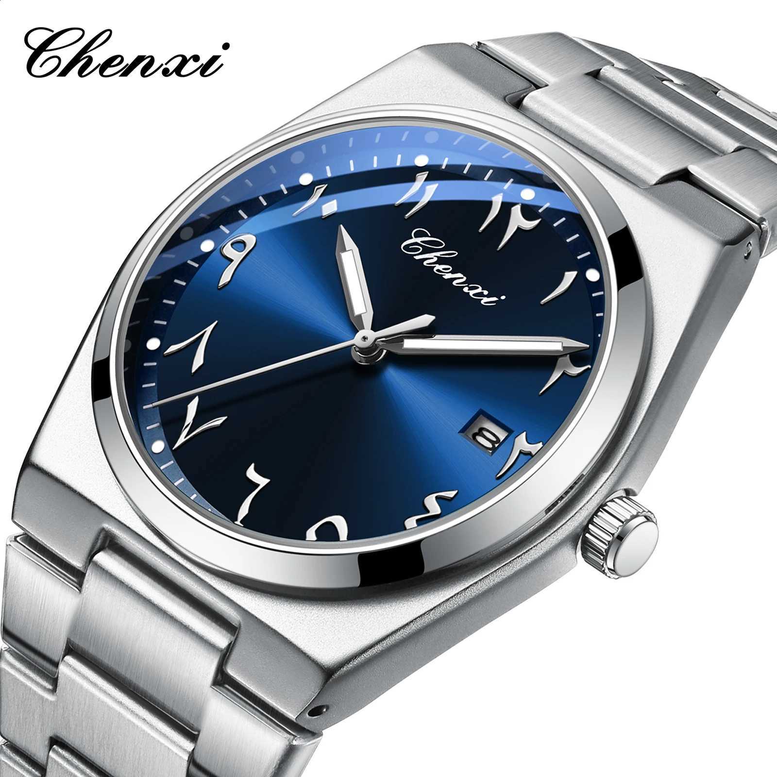 Original Men's Watches CHENXI Eastern Arabic numerals Dial Date Luminous Quartz Business Simple Watch Waterproof Stainless SteelT260916