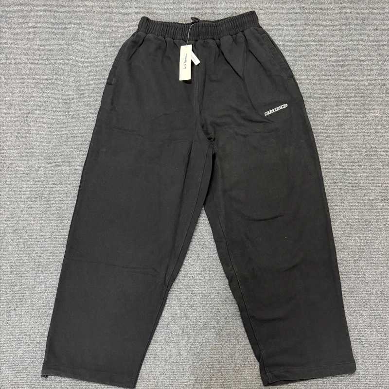 Iets-Frans Women Men Wide Leg Sweatpants High Waisted Baggy Flared Pants Revive Cargo Jogger Daily Wear Loose Sports Q26091