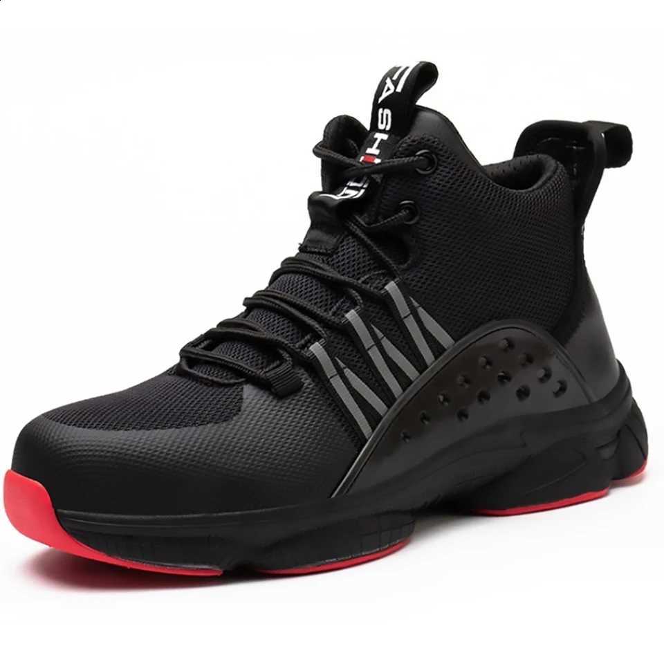 Spring and Autumn Annals Men Safety Shoes Lightweight Steel Toe Sneakers Men Work Safety Boots Male Protective Footwear D2609171