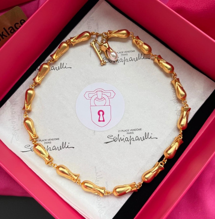 New Designed women necklace Tooth pearls chain bracelet women's Choker Designer Jewelry Schiaparelli N999