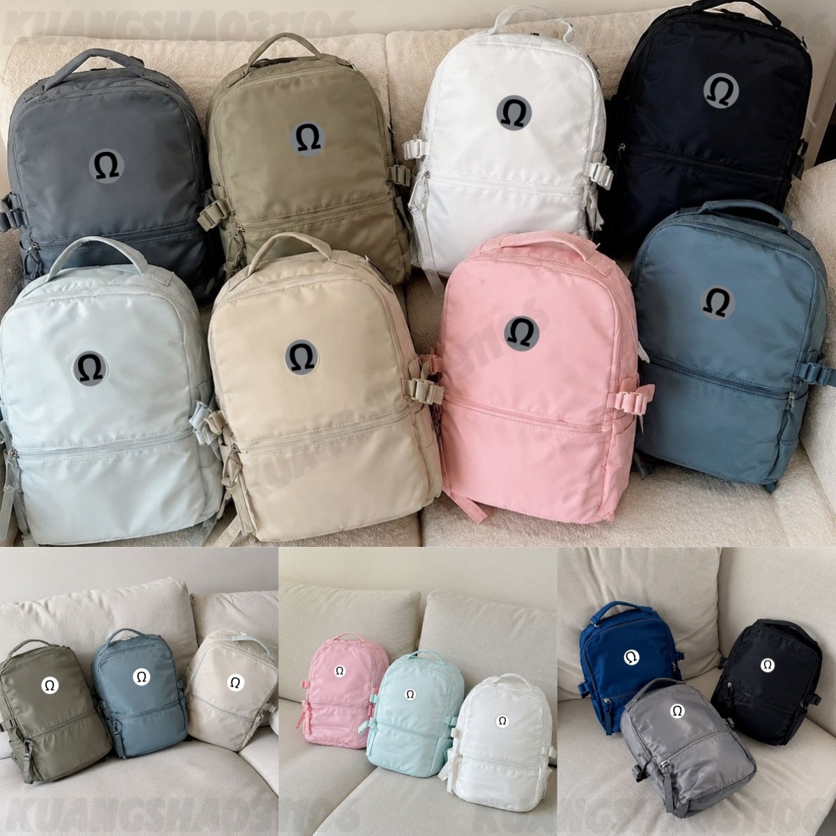 Designer 22L Yoga Backpack Yoga Daypack Gym Backpack Waterproof Nylon Outdoor Camping Travel Commuter Large Capacity School Bag 9ad