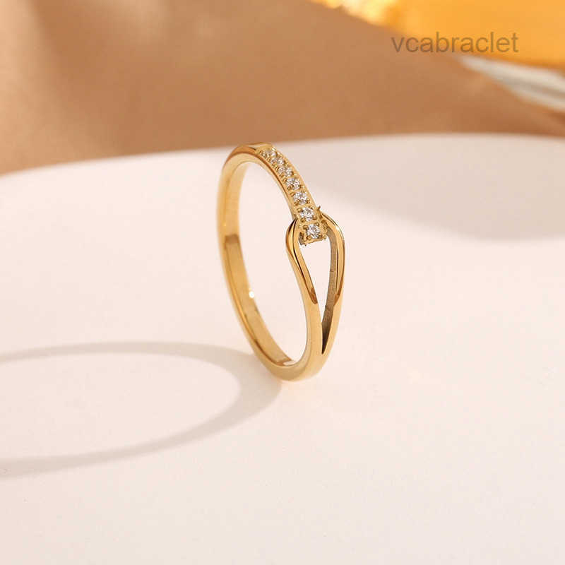 CZ Hot Desinger Rings Zircon Diamond Hollow Geometric Stainless Steel Finger Ring 18K Gold Color size 5-10 for Men Women wholesale factory price