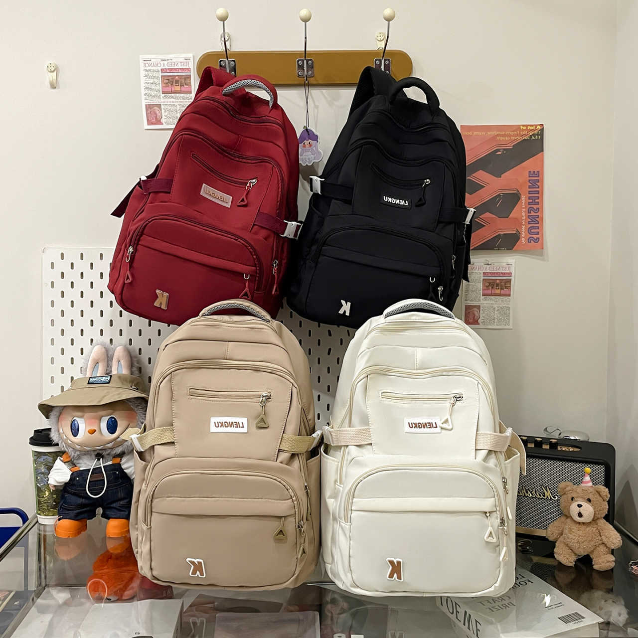 Wind Fashion Academy Nylon Computer Backpack Lightweight Reducing Large Capacity Student Backpack School Commuting Travel BagT260917