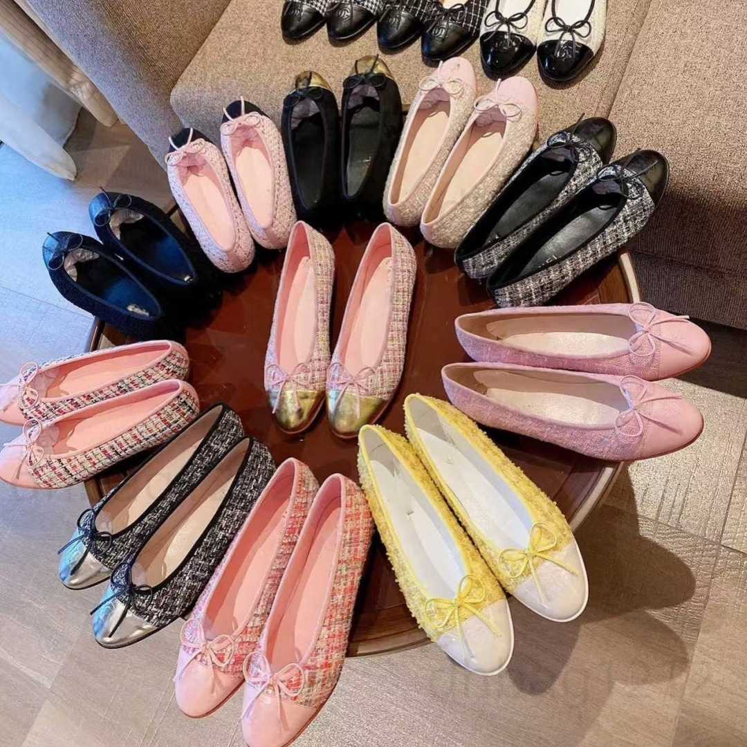 Yuanbiao classic ballet flats women's flat shoes bow-knot design color-blocked simple and versatile casual shoes high-end style T260917