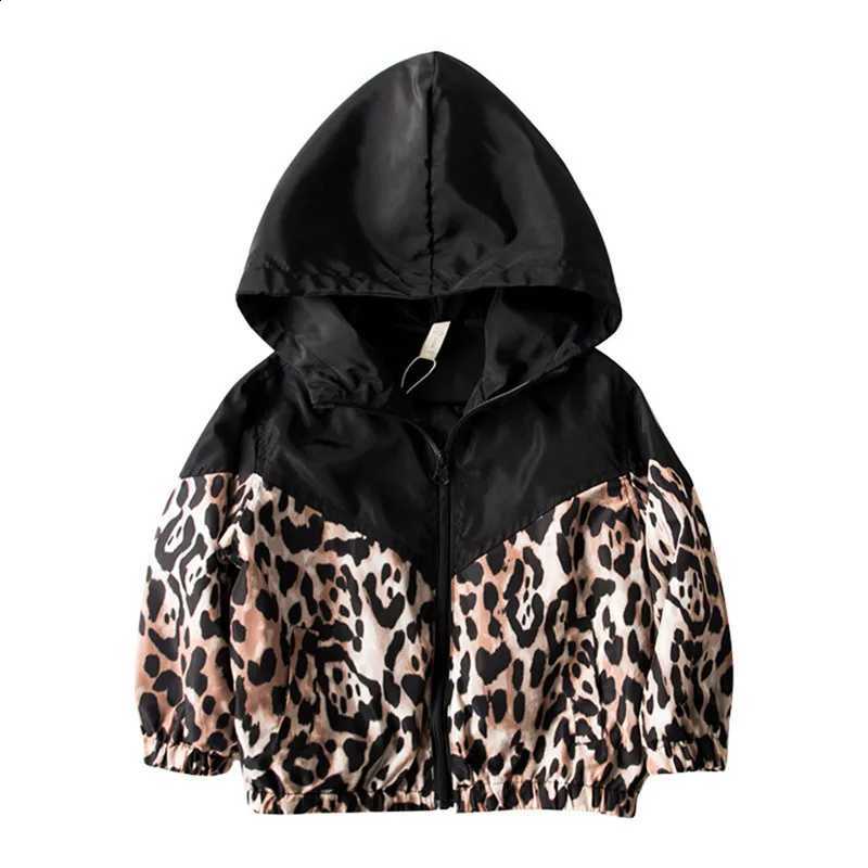 Boys Leopard 1-7years Coat Long Sleeve Zipper Hooded Jackets For Boys Spring Fall Outerwear TopsT260916