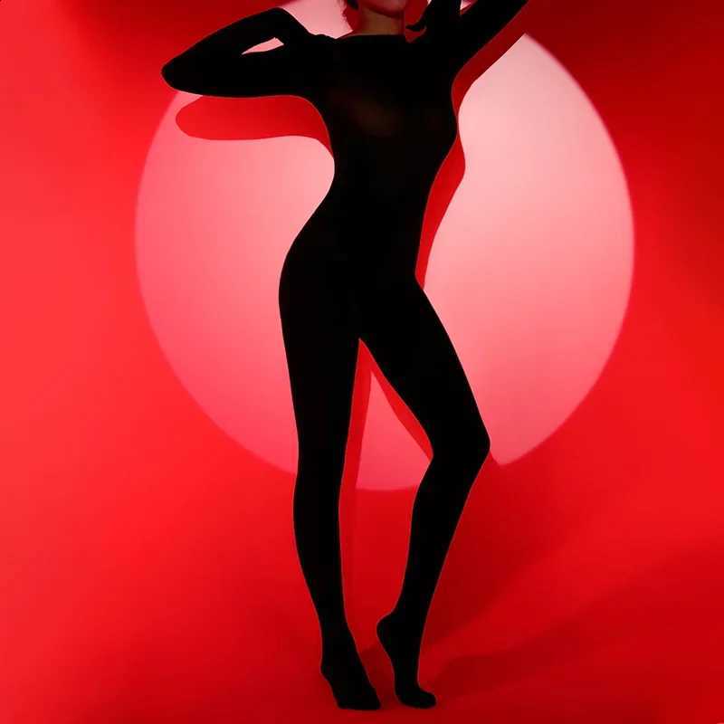 Sexy Women Five Fingers Five Toes Pullover Bodystocking Tights Soft Thermal Underwear Velvet Back Opening Bodyhose Bodysuit H260916