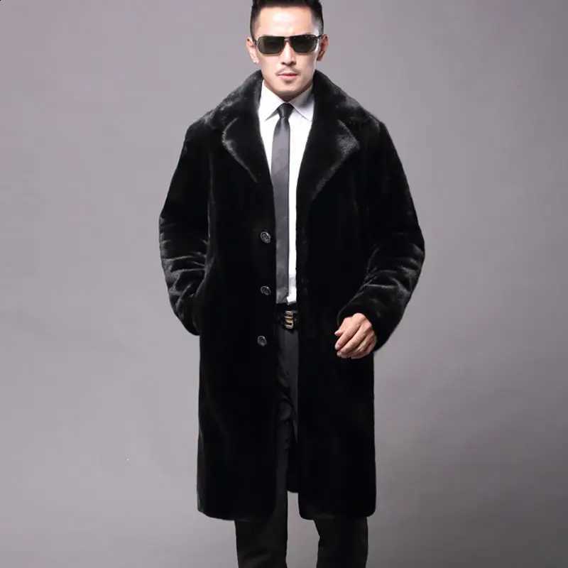 Autumn/Winter Top Coat Faux Men's Fur Thick Warm Retro Simple Comfortable Loose Casual Design Fashion Advanced Soft Niche Skinny W260915