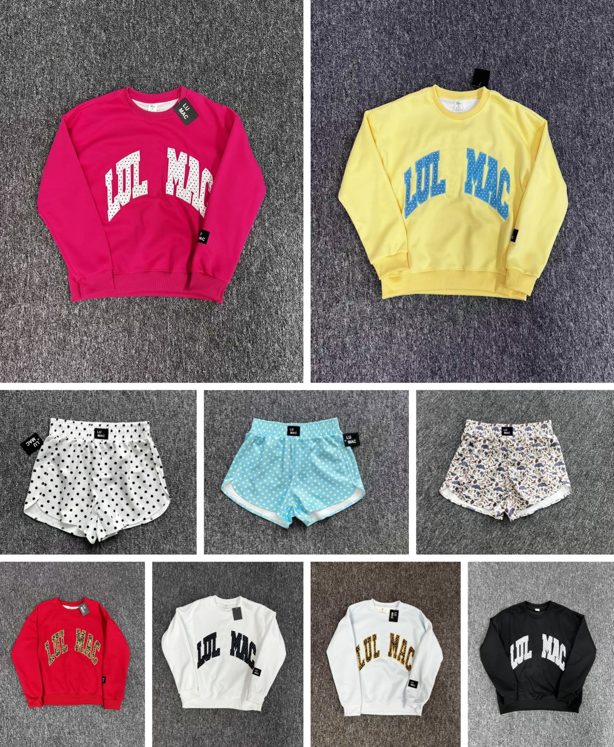 hoodies designer women letter print crew neck and polka dot shorts set 2 pieces casual outfit for daily wear cotton letter embroidery sweet cute and