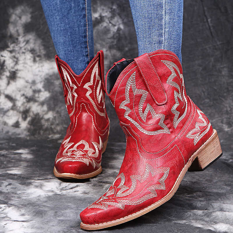 Boots Women New 2026 Winter Designer Embroidered Ankle Boots for Women Ladies Pointy fa1 Rubber Footwear Women Shoes D260917