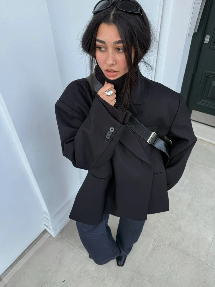 Casual Solid Lapel Blazer Coat Women Fashion Full Sleeve Single Button Pocket Jackets 2026 Springe Lady Commute Office Outerwear 260917