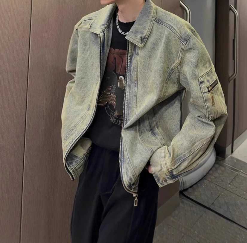 2026 Spring New Old Washed Denim Jacket Men's Jacket Lapel S2609171JNO