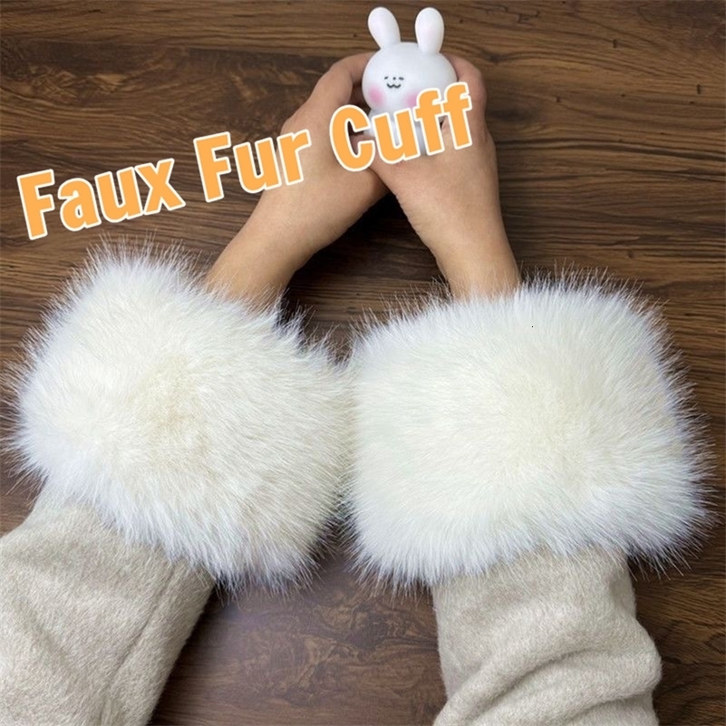 Women Winter Warm Faux Fur Cuff Arm Warmer Soft Elastic Wrist Slap On Cuffs Lady Bracelet Fur Wristband Gloves Sleeves Accessory260915ww