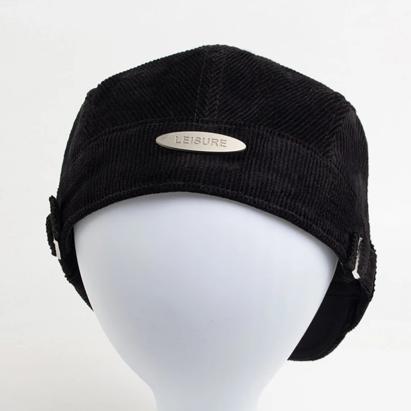 Vintage Corduroy Beret Thick Warm Spring Autumn Unisex Flat Newsboy Cap
