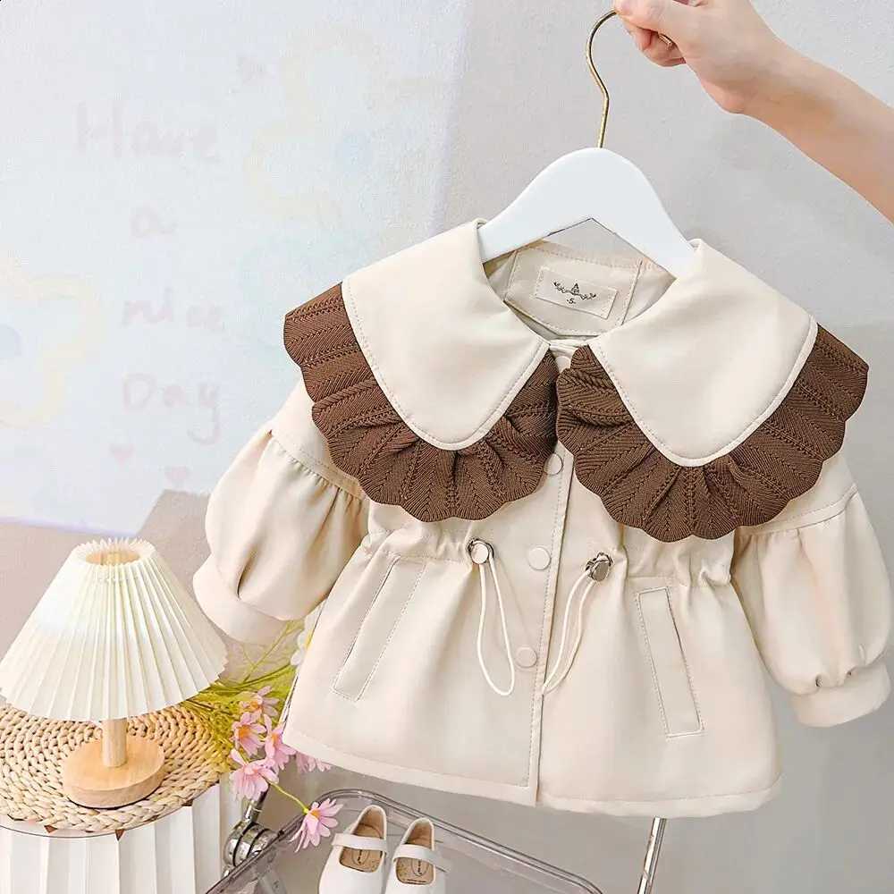 girl Winter baby PU jacket new children's cotton clip sweet and fashionable windbreaker Coat princess leather jacketT260916