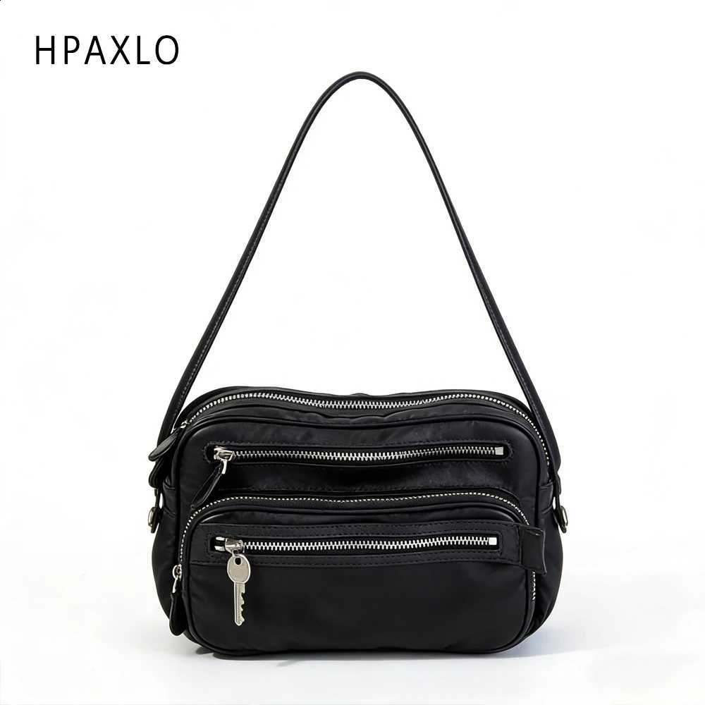 Handbag Latest Popular Designer Women Multi Layer Zipper Closure Underarm Sling Bag Edgy Motorcycle Style Shoulder Purse y2k bag H260905