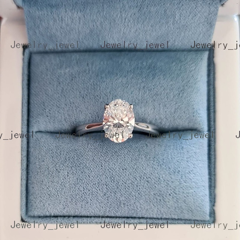 Custom Handmade Fine Jewelry S925/10K/14K Solid Gold 1CT~4CT Oval Moissanite Women Engagement Anniversary Wedding Rings