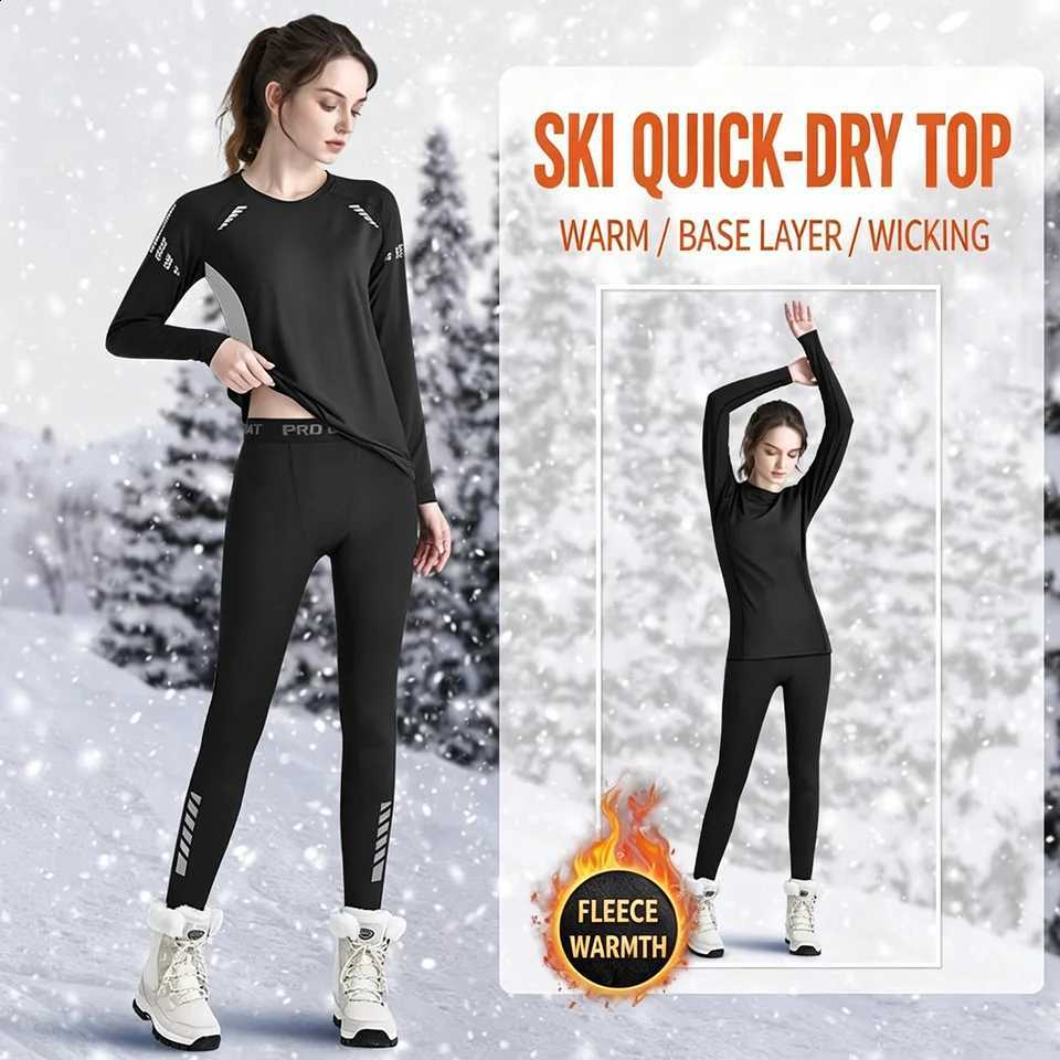 Ski Thermal Underwear Set 2-piece Tracksuit Snowboard Tight-fitting Winter Cold Weather Protective Suit Elastic and Breathable H260916
