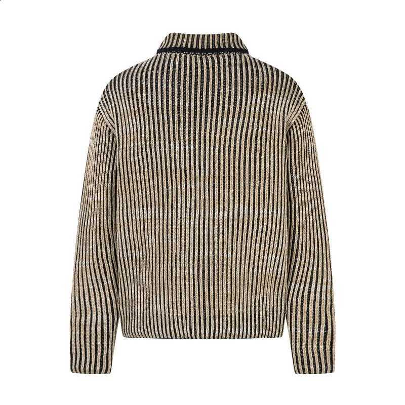 Retro Men's 2026 Knit New Striped Sweater Jacket Autumn Winter Fashion Casual Loose Zipper Jackets Coat Japan Korean Streetwear J260916