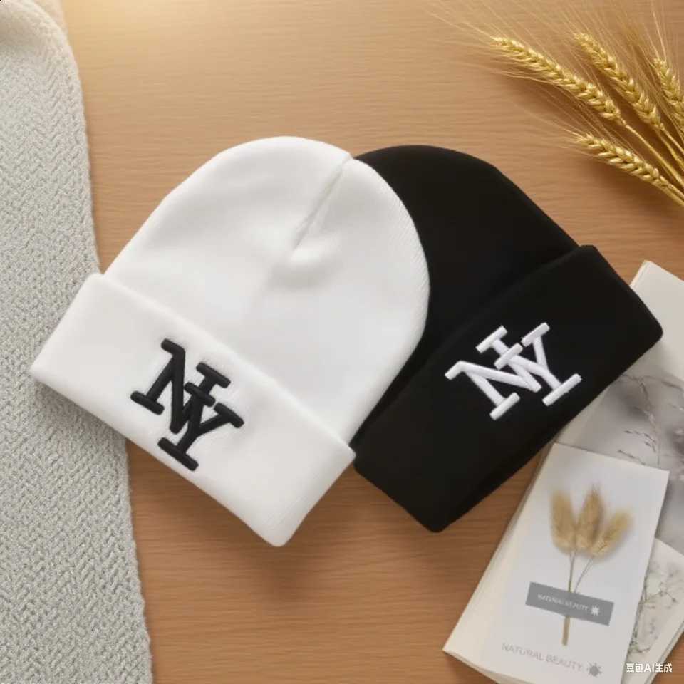 Winter 1PC/ 2PCS beanies caps for men 3D Embroidery knitted hats for women outdoor warm hats sports and casual CAPT260916