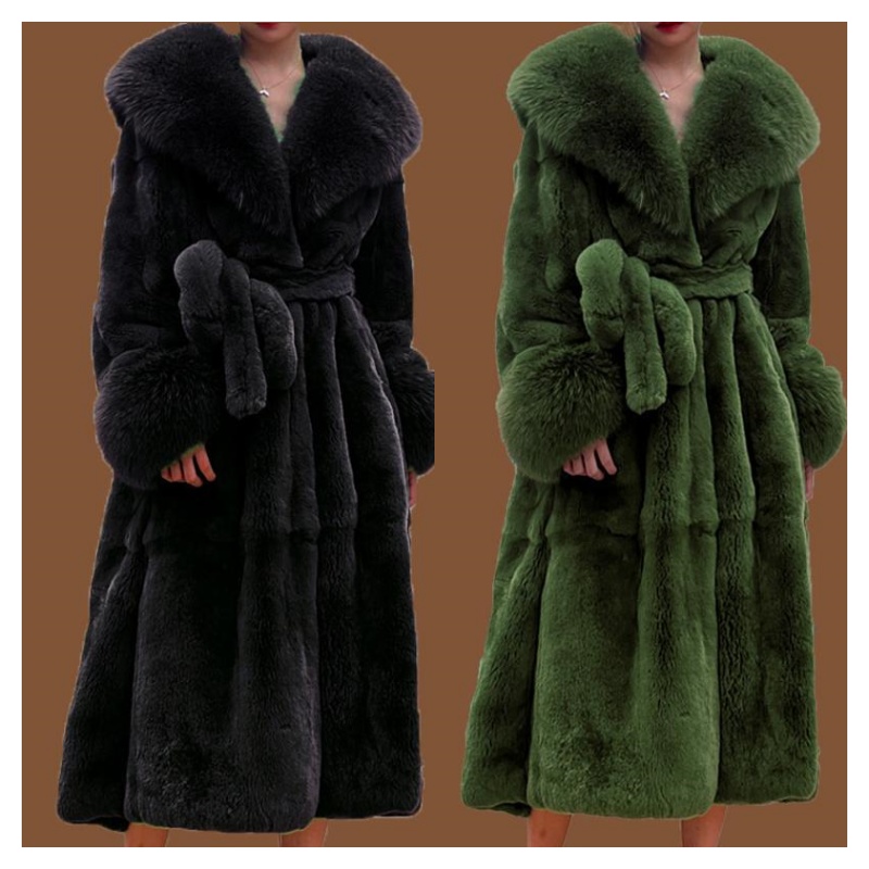 Solid Color Lapel Maxi Winter Coat For Women Waist Belt Tailored Silhouette Elegant Warm Outerwear Fashionable Overcoat For Wedding Guest And Party