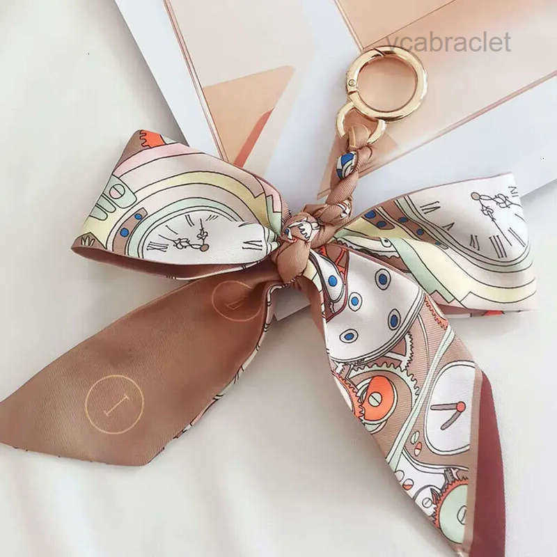 Women's Hot Sale New Pearl Bow Keychain Metal Case Charm Black White Red Accessories key chain Gift for Women
