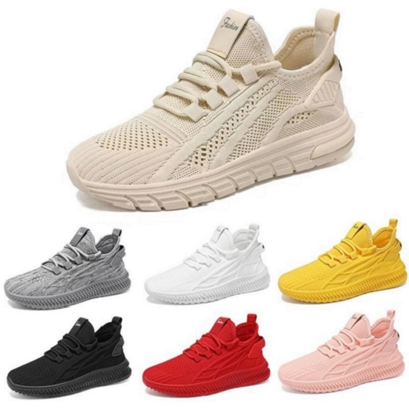 Style88 Women Running Shoes Sneaker Mesh Black White Yellow Red Cool Grey Light Pink Green Beige Summer Woman Lady Breathable Outdoor Trainers Sport