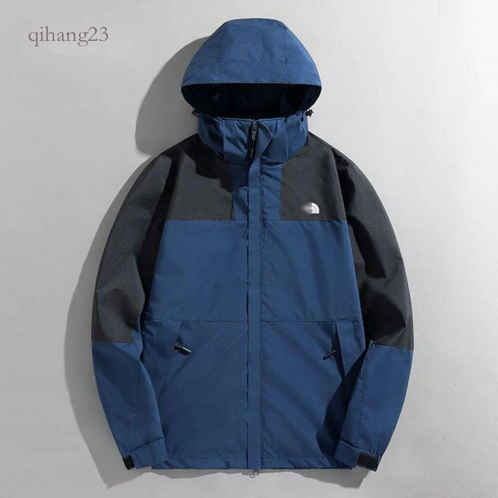 Norther Jacket Designer Men Color Blocking Splicing Waterproof Coat Lightweight Rain Jacket Hooded Outdoor Raincoat Hiking Windbreake Northness 1990