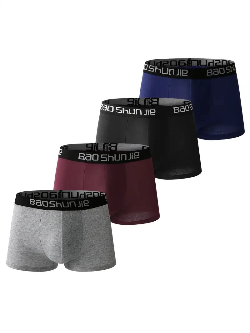 4pcs Men Underwear Cotton Boxer Shorts Medium Waist Breathable Panties Larger Size LLot Soft Comfortable 260917