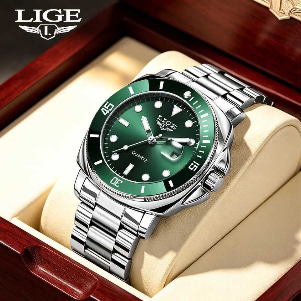 LIGE 2026 Fashion Mens Wristwatch Casual Business Men's Watches Waterproof Luminous Luxury Quartz Men Sports Watches Reloj+BOXT260916
