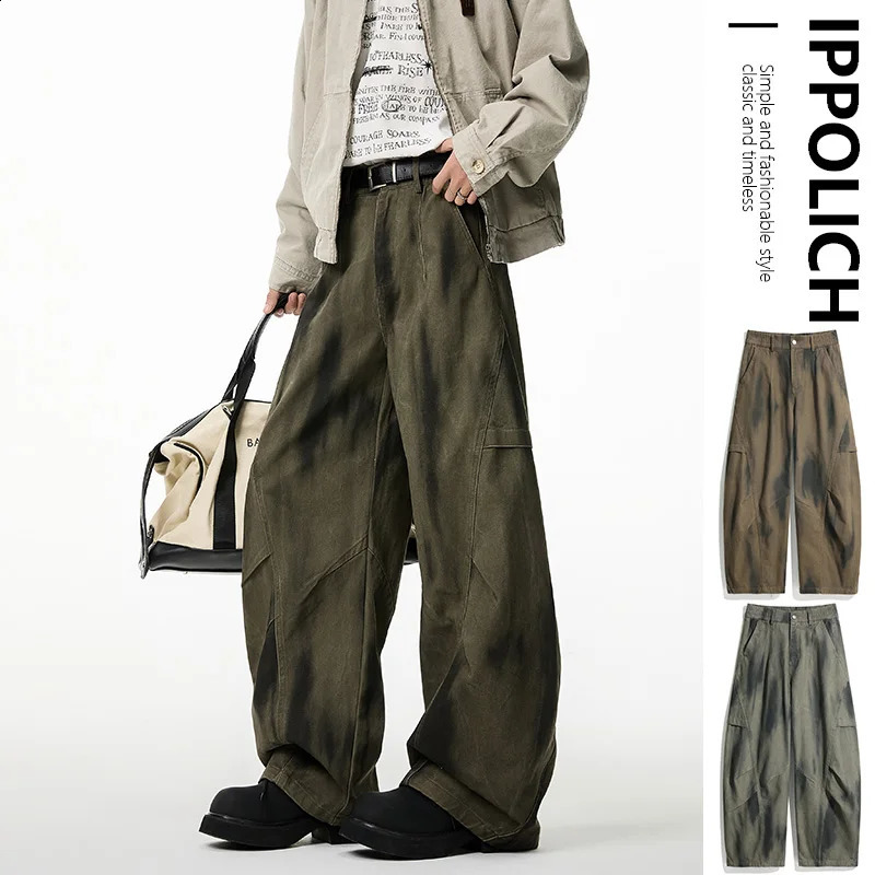 Spring Men's Pants Y2K Casual Woman Pants Fashion Hip-Hop Straight Trouser Couple Clothes Wide Leg Cargo Pants Baggy High Street 260917